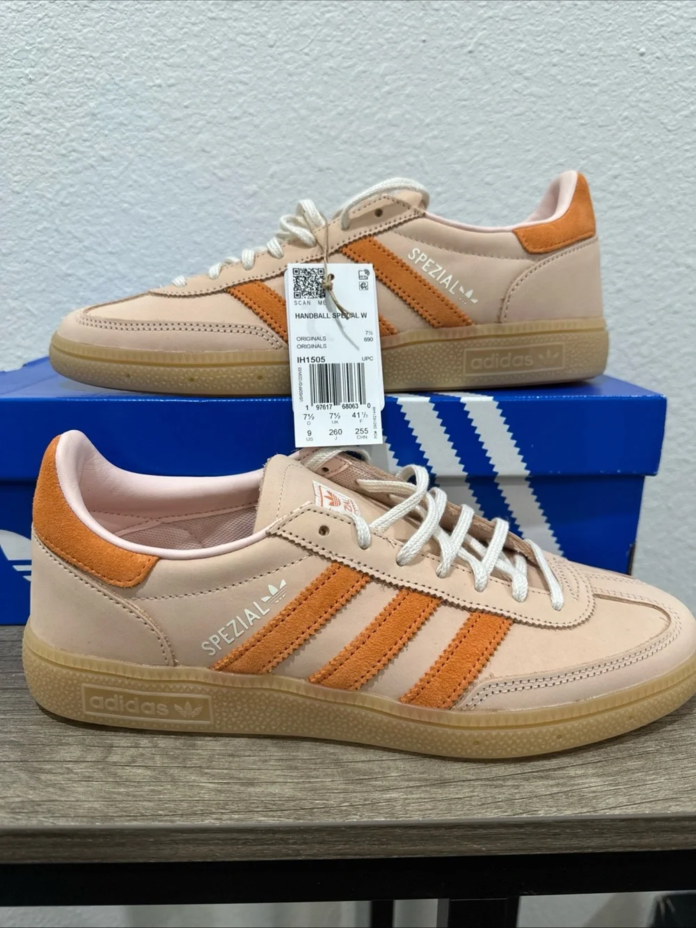 adidas Spezial Women’s Beige with Orange Accent Sneakers
